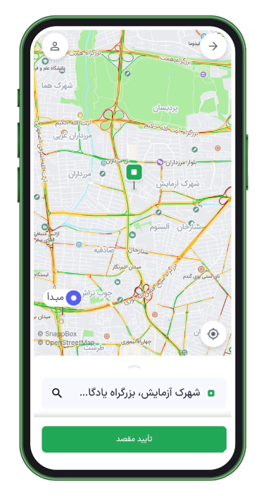 نقشه‌ی اسنپ‌باکس