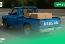 وانت آبی در مشهد با چند کارتن بار